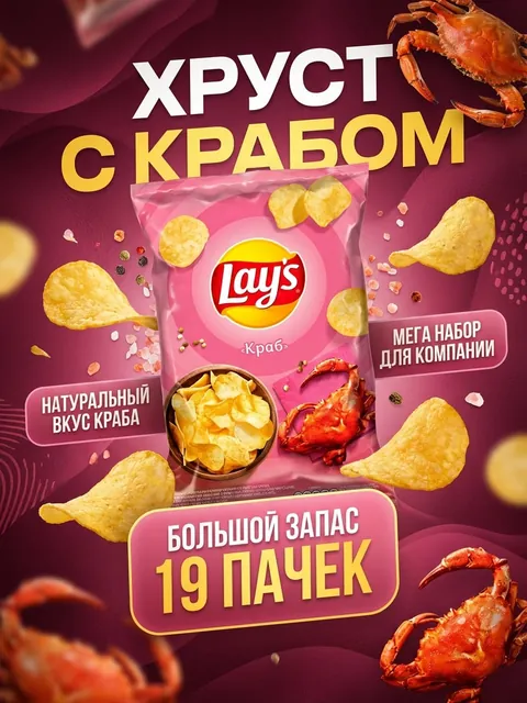 Чипсы Lay's: обложка с инфографикой